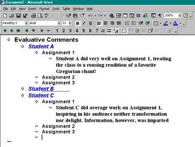 Word's Outline View
